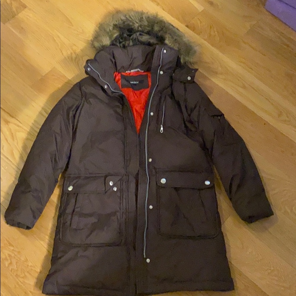 DKNY down winter jacket with detachable fur hood